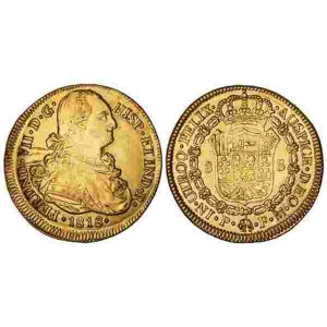 fernando-vii-8-escudos-oro-1818-popayan-fm