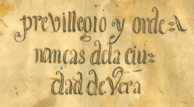 FUEROS DE LA CIUDAD DE VERA. 1494