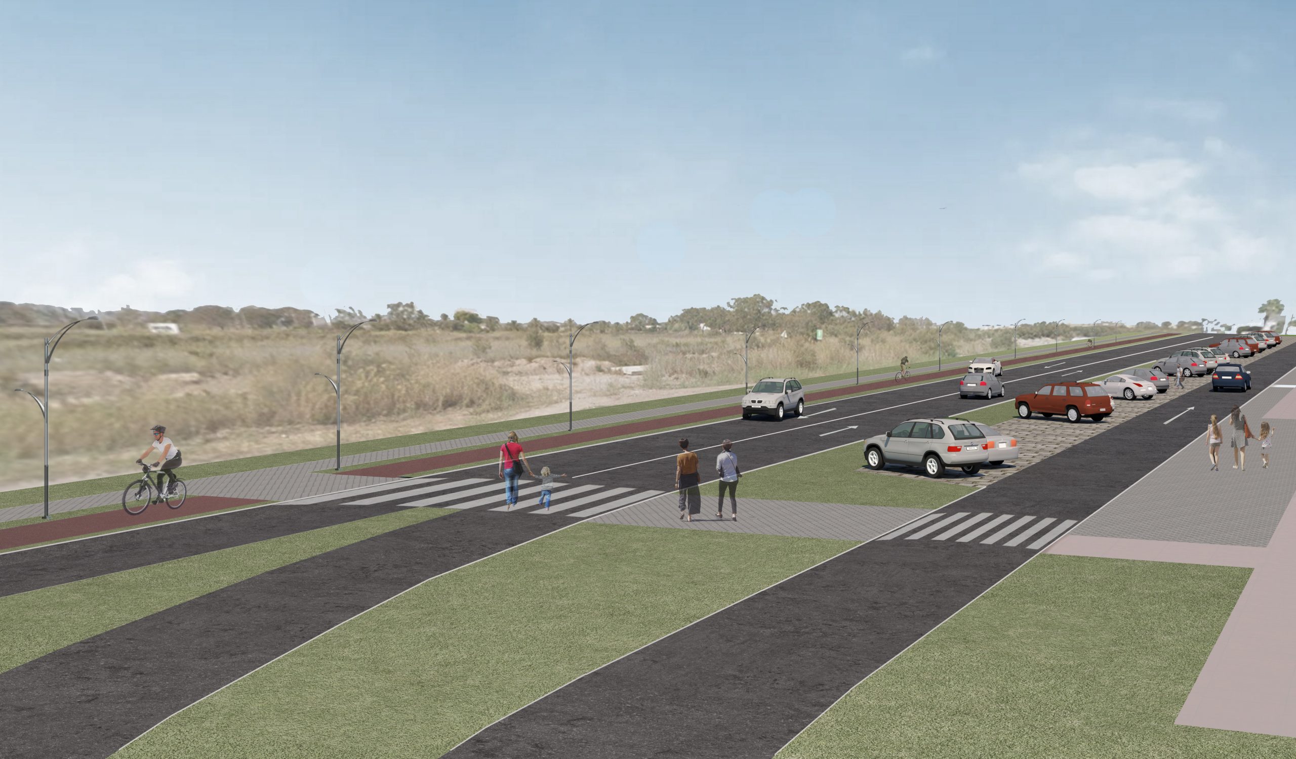 Modificación de la carretera de la costa, que va desde las Buganvillas  hasta Palomares, y convertirlo en un bulevar